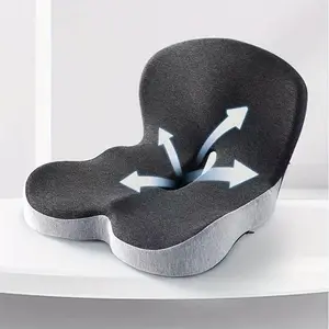 Non-Slip Memory Foam Seat Skin-Friendly Extended Zipper Easy Remove Wash Back Support Cushion Comfy Chair Adjustable Chair Breathable Cloth Leg Pain Mesh-Christmas gift