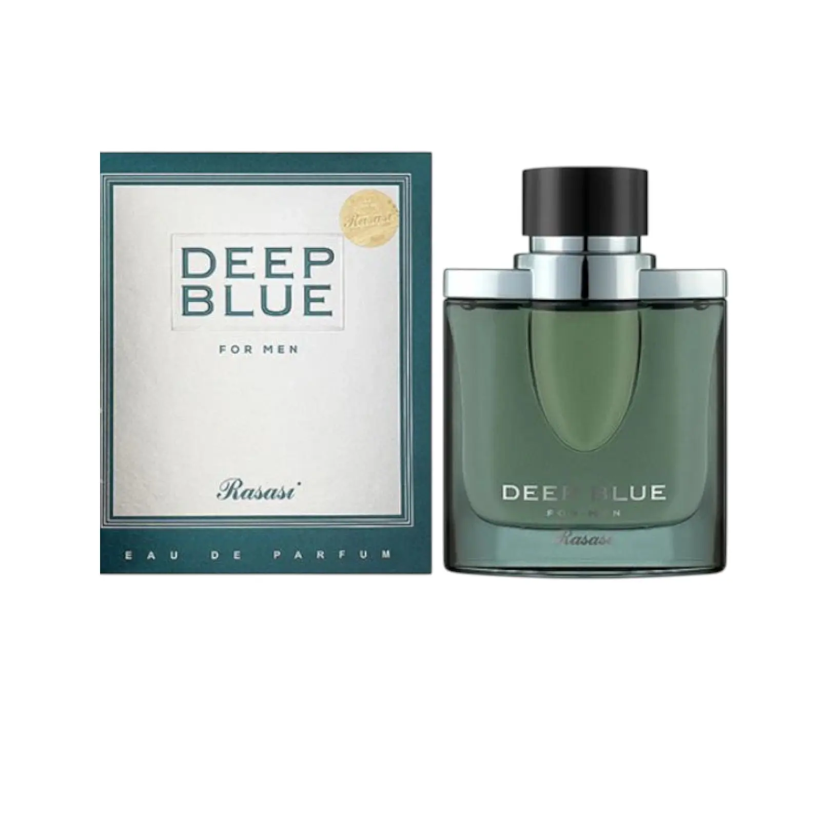 Rasasi Deep Blue Eau De Parfum - Unisex Wear, Perfume for Sale, 100 ML Alcohol-Based Fresh Citrus Fresh Fragrance with Citrus, Pink Pepper, Vetiver Notes