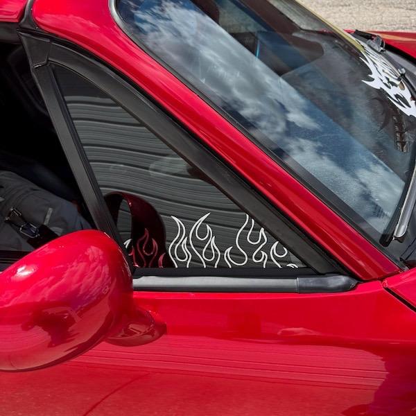 Car Decal Mirror Flames Universal JDM Car Euro Car Flames For Automotive Car Decoration