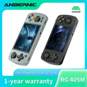 Anbernic RG405M【Buy 1 Get 1 Game Card(128GB)+1 Screen Protector+1 Type-C Cable】Handheld Game Console Aluminum Alloy Android 12 Google Play 4.0 Inch IPS Touch Screen 26 Emulators support OTA wireless upgrade, online matchmaking