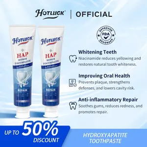 Hotluck Nano Hydroxyapatite Toothpaste | Enamel Repair & Remineralizing Whitening Toothpaste | Fluoride-Free for Sensitive Teeth | Fresh Mint Breath | Family Daily Oral Care | 4oz