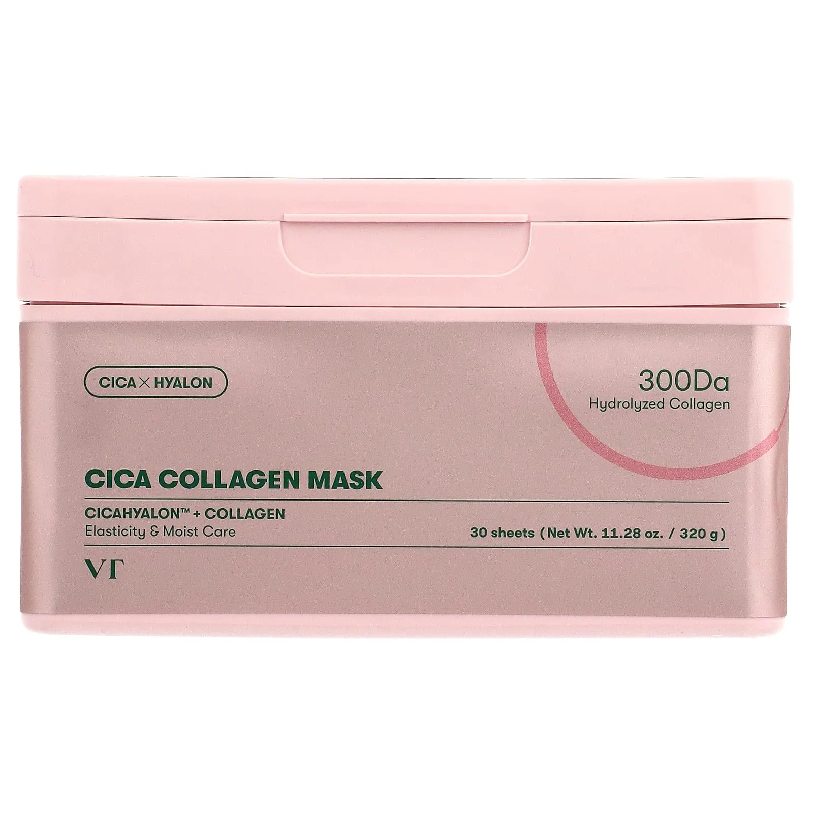 VT Cosmetics Cica Collagen Beauty Mask, 30 Sheets, 11.28 oz (320 g)