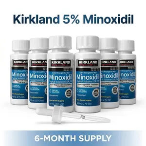Kirkland Minoxidil 5% Hair Care Serum Daily Scalp Drops Topical Serum Kit for Thicker & Fuller Looking Hair - Premium Men's Grooming & Nourishing Personal Care Routine with Precision Dropper
