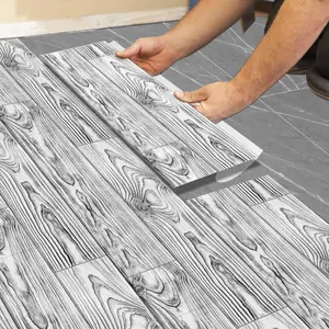 Distressed Wood Grain Self-Adhesive Floor Stickers, Waterproof PVC Material & Wear Resistant, Easy Peel-And-Stick Design, Universal Application