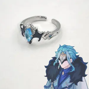 Game Genshin Impact The Doctor II Dottore Cosplay Ring Alloy Adult Unisex Adjustable Opening Rings Jewelry Accessories Gift