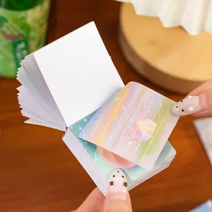 50 Sheets/book Sticky Notes Book, Writing Paper Material, Floating Island Message Series Stickers, Art Stickers, Adhesive Tabs, Office Learning Supplies, Decorative Stationery
