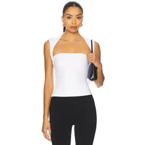 Amanda Uprichard x REVOLVE Short Sleeve Momo Top in Ivory