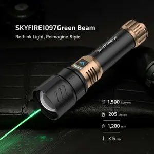 SKYFIRE1097Green Beam  Long-Range USB Rechargeable Spotlight - High-Intensity Beam, Rugged Design for Marine Navigation Auto Repair