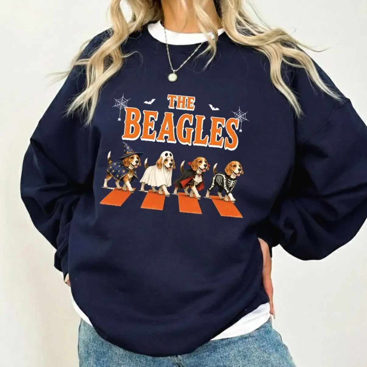 Beagle Halloween Sweatshirt, Beagle Mom Gift, Dog Lover Crewneck, Funny Costume Dog Pullover, Spooky Fall Gift