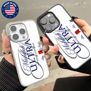 Michelob Ultra Beer Label Aesthetic Pattern Phone Case, MagSafe-Compatible Magnetic Transparent Soft TPU Protector for iPhone 11,12,13,14,15,16,17,XS,Plus,Pro Max & Samsung 22,23,24,25,FE,Ultra, Anti-Scratch Fashion Cover