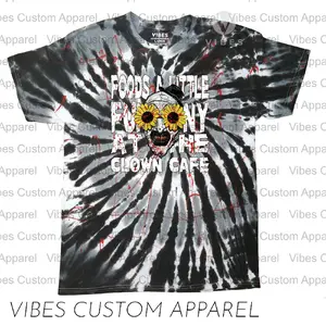 Terrifier Clown Cafe Art Halloween Splatter Unisex Tie Dye T-Shirt