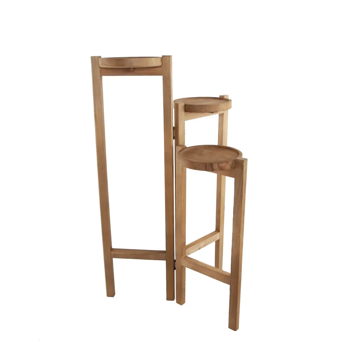 Flora Bunda FR312E-DRK 30' Wood 3-Tier Planter Stand, Decorative Indoor Plant Stand, Raised Plant Decor for Home Improvement Garden Supplies, Decorative Indoor Plant Stands
