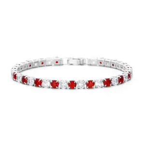 Floating White Sapphire Tennis Bracelet - Silver-Tone Costume Jewelry with Elegant Design, Blue Stones, Beautiful Bracelets for Jewelry Enthusiasts
