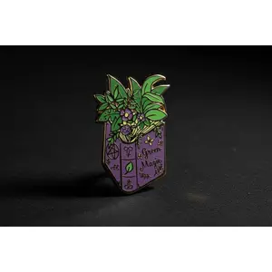 Plant Witch Spell Book Enamel Pin