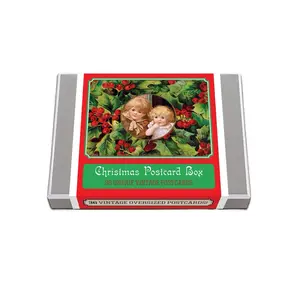 Laughing Elephant Vintage Style Christmas Postcards Box - Set of 36 office supplies handmade bookmark