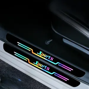 Laser Sports car door sill decorative sticker personalized sports universal car trunk protection Decal for cars Car Stickers