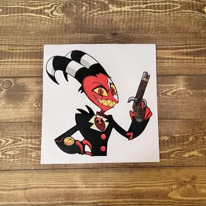 5x5 Weatherproof Car Decal Blitzo Helluva Boss