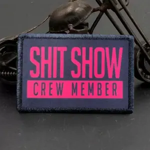 Crew Member Hook and Loop Patches Funny Morale Tactical Patch Emblem Military Badge Armband Chevron Clothes Backpack Stickers