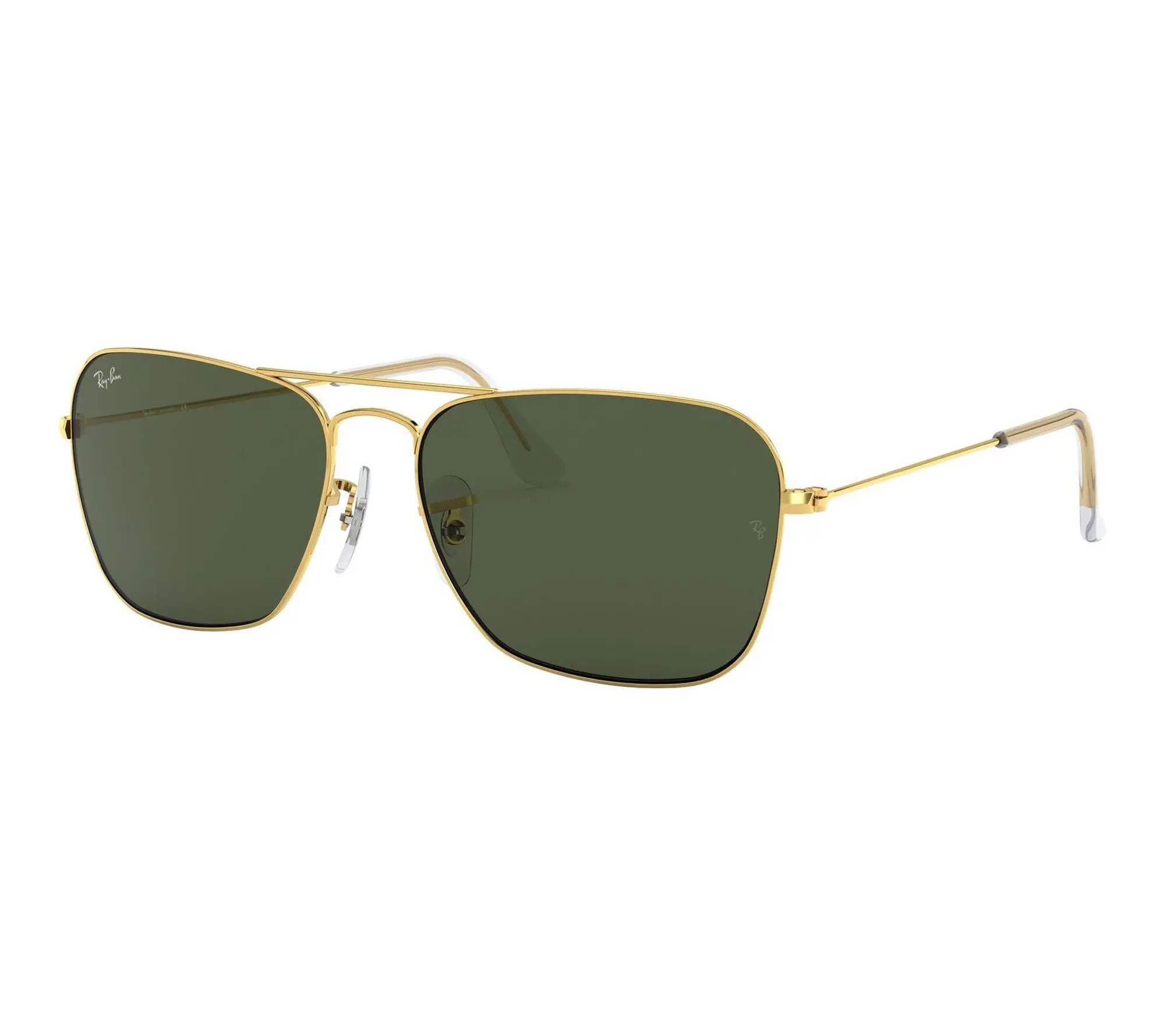 Ray-Ban Caravan Sunglasses- Polished Gold/Green-58mm