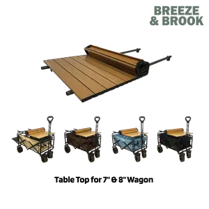 Breeze&Brook Aluminum Alloy Folding Picnic Table - Portable Roll-Top Camping Table for Indoor, Outdoor, Beach, Backyard, BBQ, Party & Patio Use