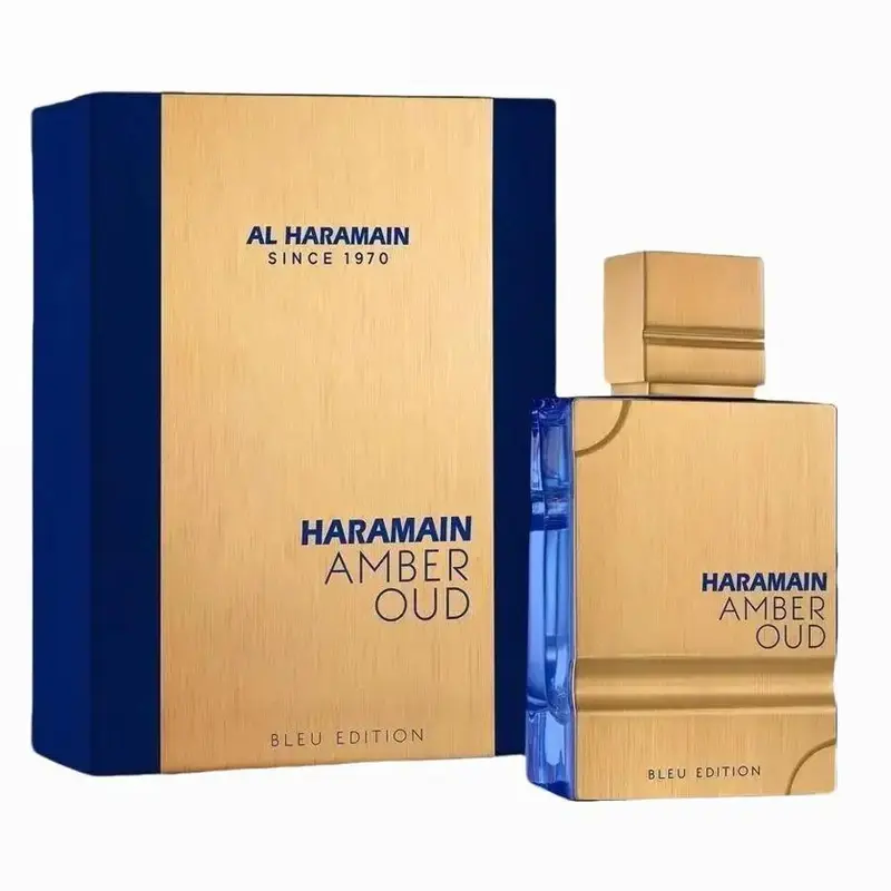 Unisex AL HARAMAIN Amber Oud Bleu Edition EDP Spray - Warm Spicy Woody Aromatic Citrusy Fragrance, Citrus-Wood-Amber Harmony, Green Freshness, Adults' Eau de Parfum, 2.0fl.oz Alharamainperfumes Bottle