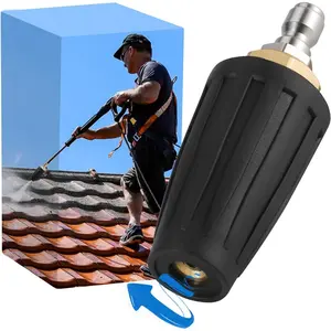 Turbo Nozzle  Washer Tips, Durable Ceramic Core, 360? Rotating  Washer Turbo Nozzle 4000 PSI with 1/4'' Quick Connect, 4.0 GPM, 4.0 Orifice, Hot- or Cold-Water Use
