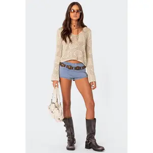 Edikted Women's Kenzy Micro Denim Shorts