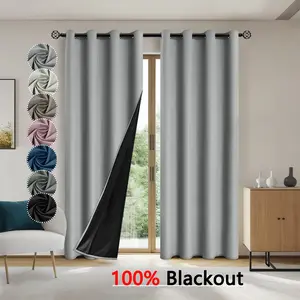 Full Sunblock Patio Door Curtains, Sliding Window Shades, Window Drapes, Vertical Blinds for Windows, Blackout Curtain for Home Decor, Privacy Grommet Curtains