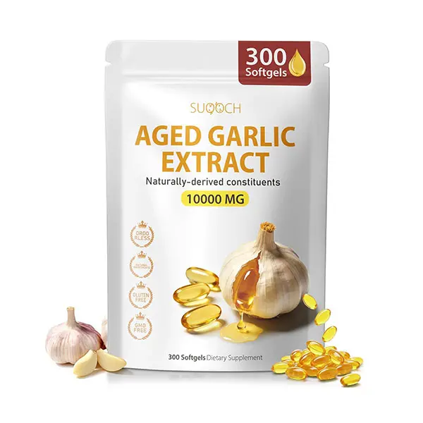 Odorless Aged Garlic Extract, 2-Year Aged Garlic Supplement, Supports Heart Health, Immune Function & Antioxidant Defense, Non-GMO, Gluten-Free, 300 Softgels (150-Day Supply)