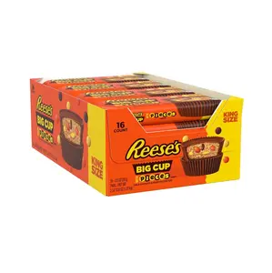 Reese’s Big Cup with Pieces King Size Chocolate Snack, 16-Pack, 2.8 oz