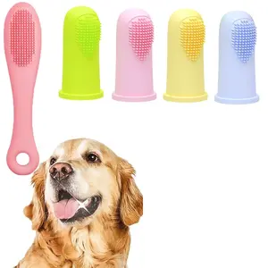 Set of 5 Pet Dental Brushing Toys with Soft Silicone for Gentle Gums and Bad Breath Removal, Suitable for Cats and Dogs, Oral Care Supplies