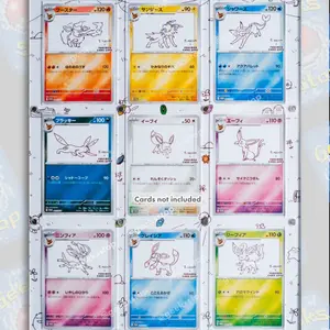 Yu Nagaba x Pokemon Eeveelutions Promo Poster Art Acrylic Display Frame for Cards