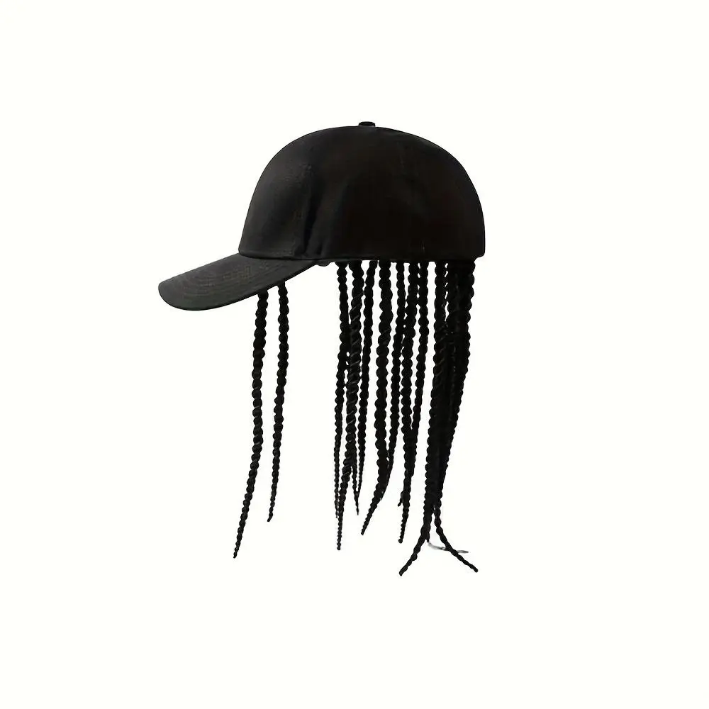 New Style Wig and Baseball Cap Hip-Hop Quirky Outdoor Wide-Brimmed Hat Duckbill Sun Hat UV Protection for Casual Outings