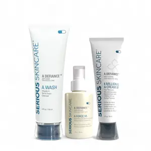 Serious Skincare A-Defy Retinol Trio – Cleanser, Retinol Serum & Hydrating Cream | 3-Step Skincare System for Smoother, Radiant Complexion