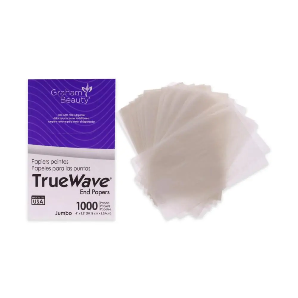 Graham True Wave End Wraps - Salon Pack Haircare Supplies, Durable Smooth Handle Hairdressing Accessory, 2.5x4 in Absorbent Paper for Controlled Wrap, Even Curls & Curly Hair Saturation, Salon Supplies, Waves