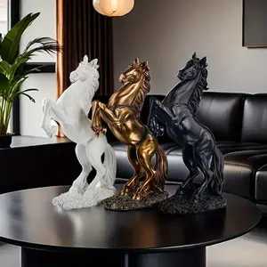 Horse Design Resin Sculpture, 1 Count Modern Desktop Ornament, Decorative Statue for Home Office Bar Coffee Shop, Decoration Items