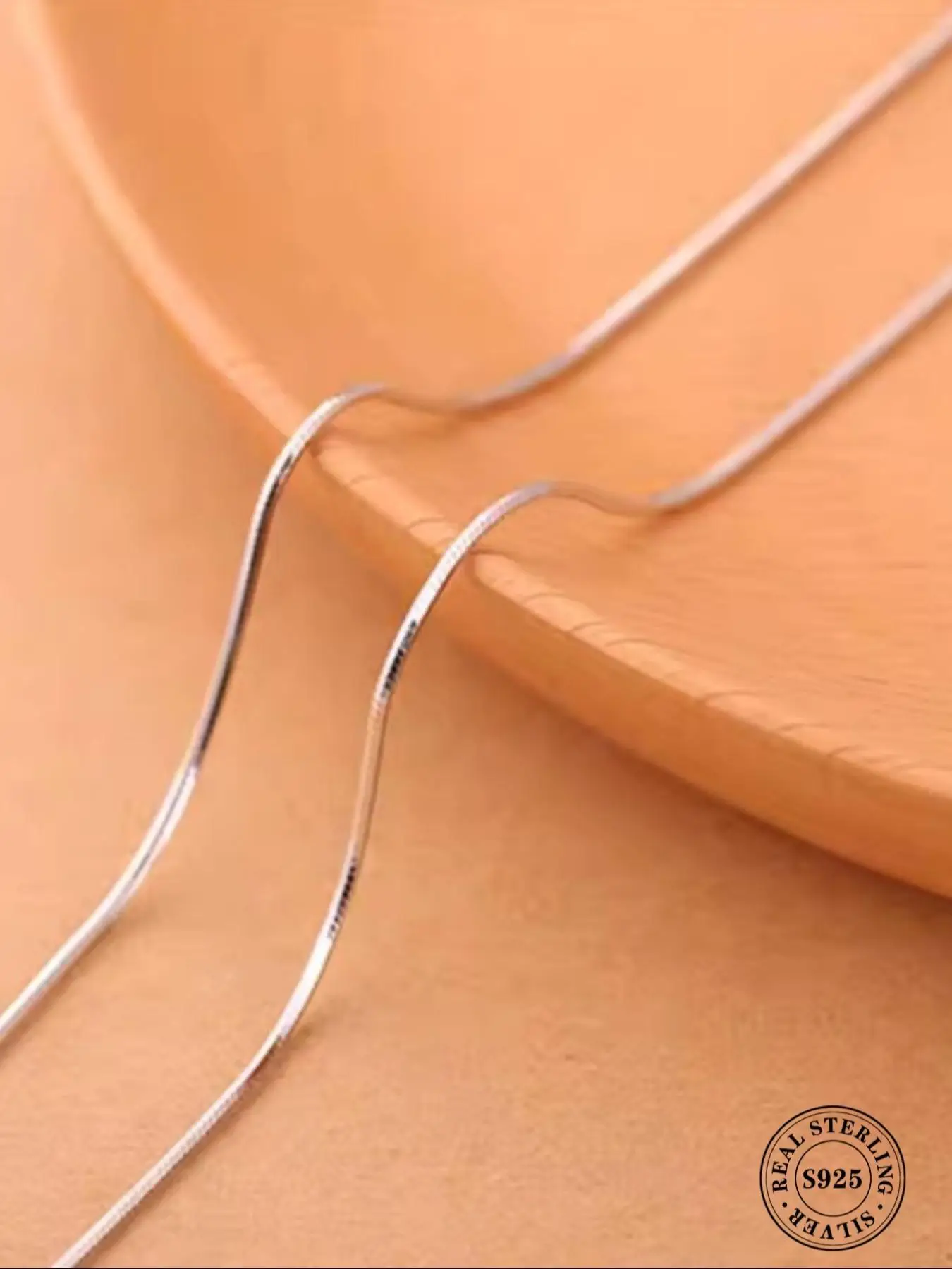 S925 Sterling Silver Simple Box Chain Design Necklace, Fashion Jewelry for Party, Daily Clothing Decor, Trendy All-match & Exquisite Jewelry for Birth