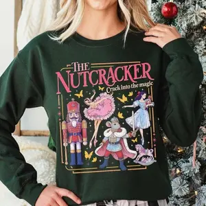 [Sale Up To 50%] The Nutcracker Ballet Christmas Sweatshirt, Retro Nutcracker Shirt, Sugar Plum Fairy Tee, Christmas Gift For Ballet Lover, streetwear graphic tee