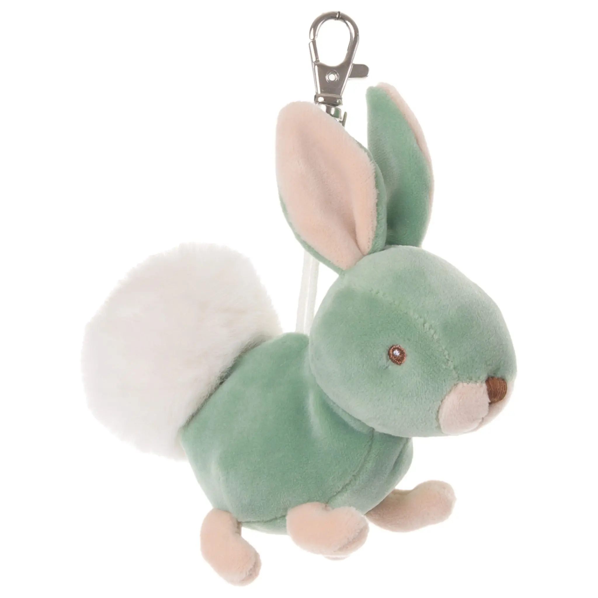 Bukowski Bears Zeus and Hera 4 Inch Soft Plush Green Bunny Keychain for Bags Backpacks and Keys