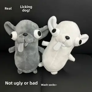 Chihuahua Cute Ugly Doll Toy Plush Keychain Charm with Big Lively Eyes & Playful Tongue Compact Lightweight Gift for Chihuahua Lovers festive decor halloween figurine Accessory Adorable