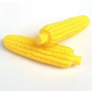 Corn Shaped Dog Chew Toy for Puppies and Kittens Rubber Indoor Outdoor Use Durable Chew