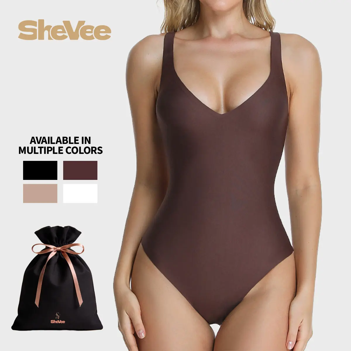 WIRELESS PLUNGE PLUNGE THONG BODYSUIT