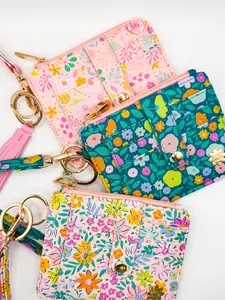 Wallet Keychain | Blush Rainbow Cross Stitch