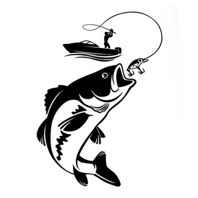 Fishing Truck Decal – Waterproof Car Window Sticke