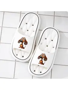 Cute Big-Eyed Dachshund Print Slippers Soft Sole Indoor Home Slippers All-Season Non-Slip Silent Slippers Unisex Casual Slippers Cute Pet Style Outdoor Wear Slippers Comfortable Breathable Closed-Toe