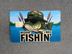 Wishin I was Fishin #46 Credit/Debit Card Sticker, Skin, Cover