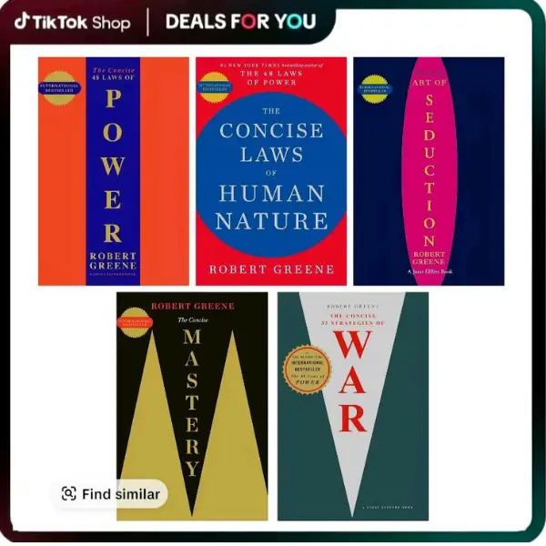 Robert Greene The Concise 5 Books Set (The Concise 48 Laws Of Power, The Concise Laws of Human Nature, The Concise Mastery, The Concise Art of Seduction & The Concise 33 Strategies Of War)