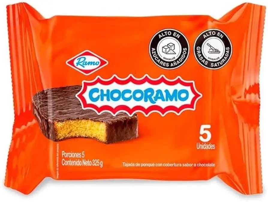 Ramo - Chocoramo - Choco Cake - 5 Cakes - Golden cake with chocolate flavored coating Ramo - Chocoramo - Choco Cake - 5 Cakes - Golden cake with chocolate flavored coating