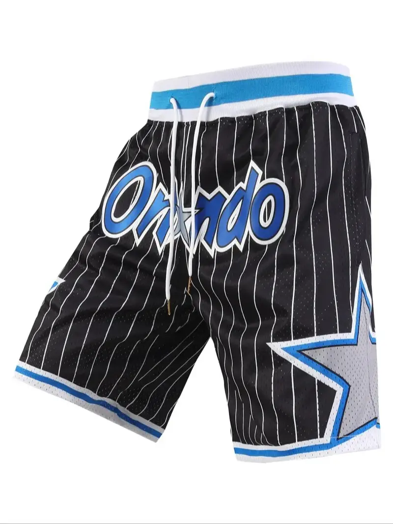 Men's Fitted Black Basketball Shorts, Streetwear Sports Shorts, Athleisure Street Shorts, Athletic Shorts, Activewear Shorts, Vintage Embroidered Zipper Gym Fitness Shorts, Casual Training Shorts for Summer