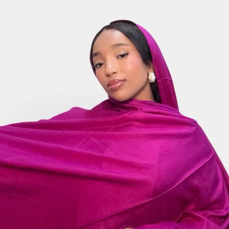 Gabasaar Liishe Clear Cotton Somali Scarves with Tassel Ends - Soft and Lightweight for Everyday Wear